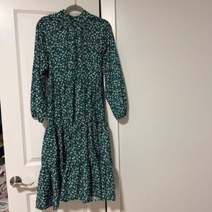 ASOS floral green midi dress